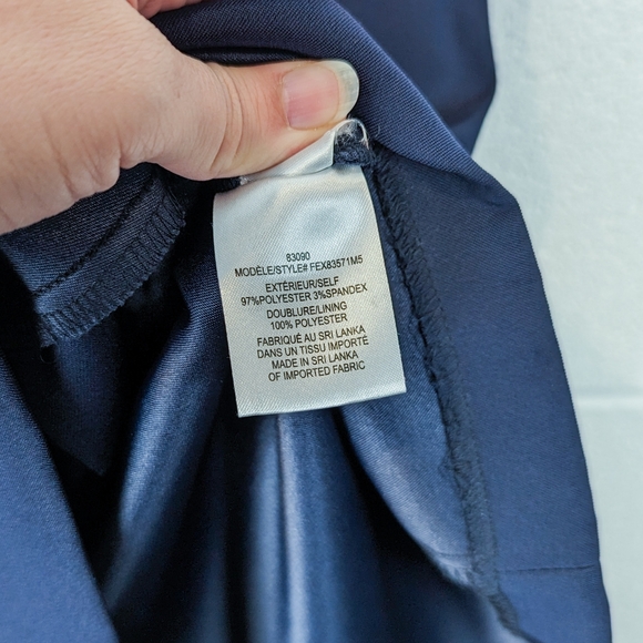 Laura Navy Coral and White Sleeveless Midi Dress EUC Layered Skirt Wedding Guest - Picture 8 of 8